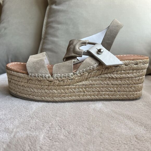 Rag & Bone August Light Tan Suede Espadrille Sandals Women EU 38.5 US 8 - 8.5 - Picture 2 of 13